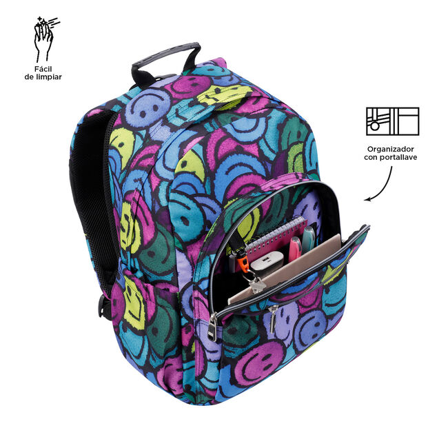 Mochila escolar adaptable a carro emojis - Acuareles image number null