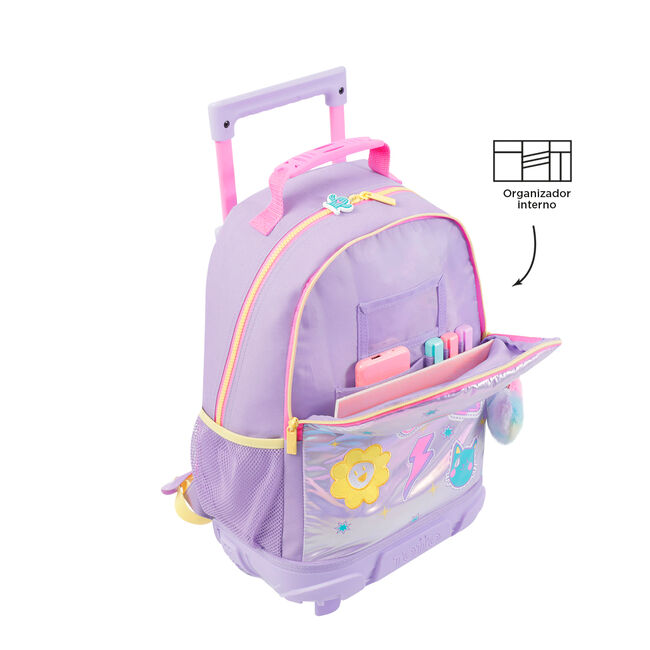 Mochila escolar con ruedas mediana de emojis - Emojy image number null