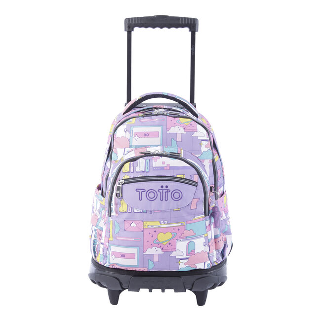 Mochila ruedas morado ciber - Renglones - Morado | Totto.es