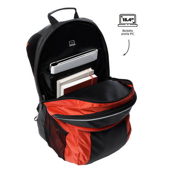 Mochila Teck - Negro/Rojo image number 4