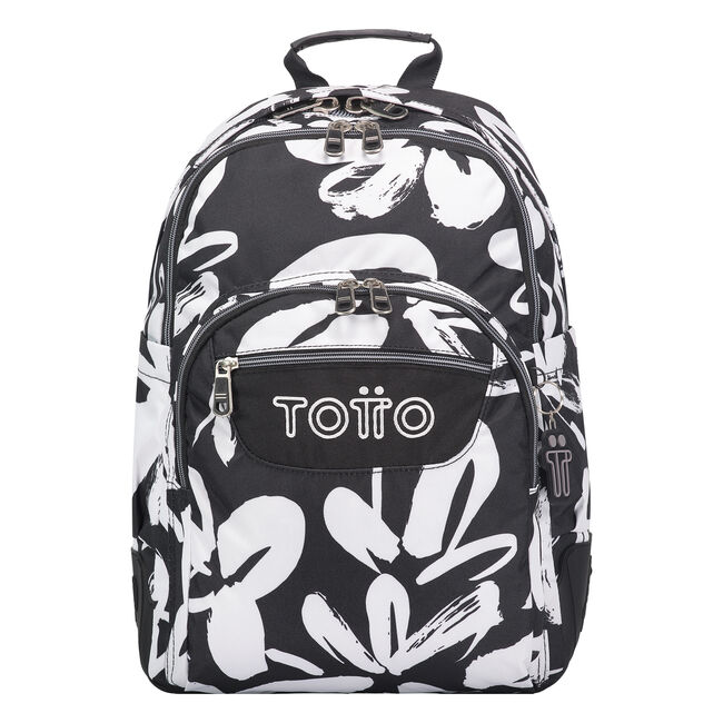 Mochila escolar blanco y negro - NEGRO Totto.es