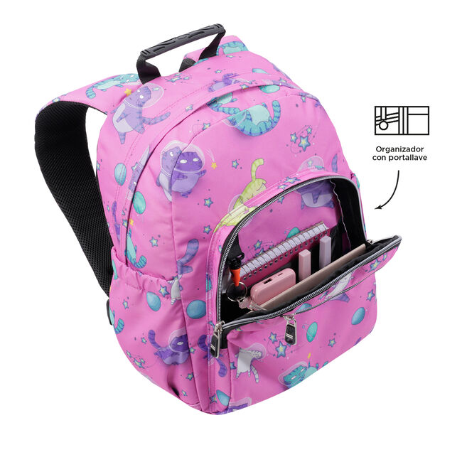 Mochila escolar gatos astronautas - Gommas image number null