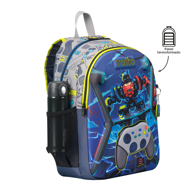 Mochila escolar grande de videojuegos - Monark image number null