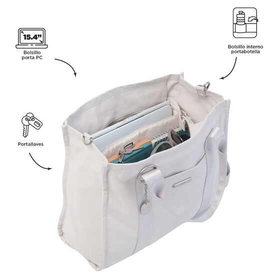 Bolso T-Bag M - White Sand image number 4