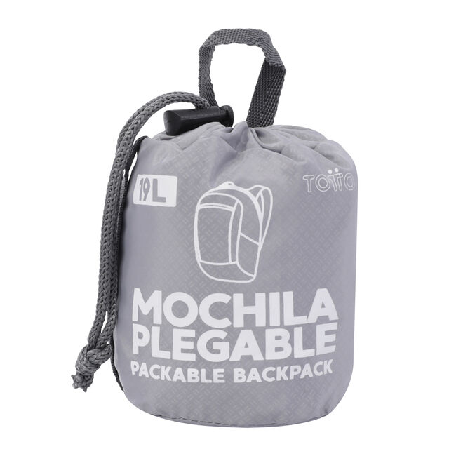 Mochila plegable color gris - Troker image number null