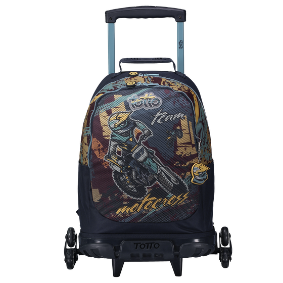 Mochila escolar con 3 ruedas - Motto Cross image number 1