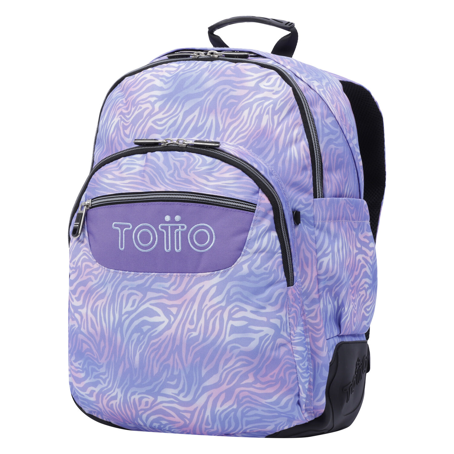 Mochila escolar morado cebra Crayoles Morado Totto.es