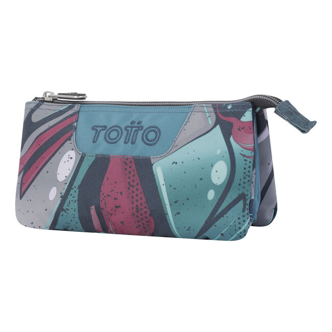 Estuche escolar tres compartimentos lienzo eco-friendly - Tablero image number null