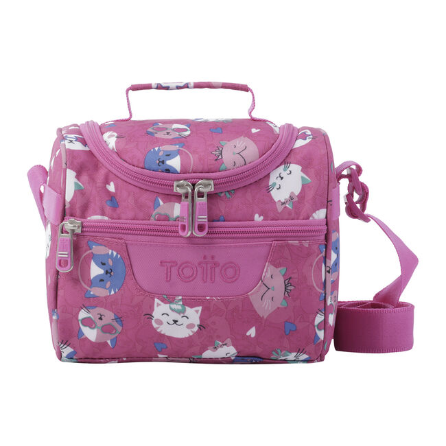 Portameriendas escolar rosa fiesta gatitos - Pizarra