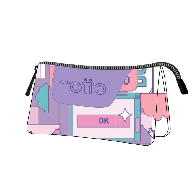 Estuche escolar tres compartimentos morado ciber - Tablero image number null