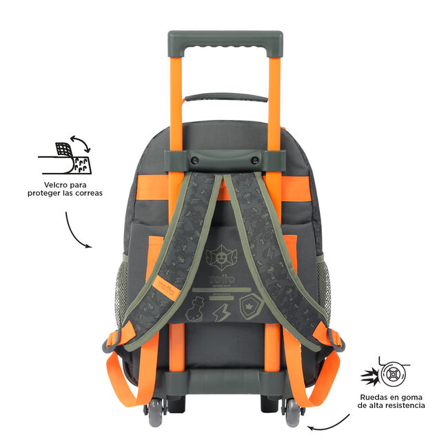 Mochila escolar con ruedas mediana de cartoons - Brawlmaster image number null