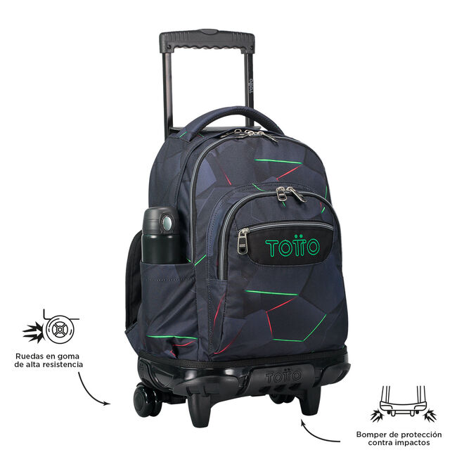 Mochila escolar con ruedas fractal - Renglones image number null