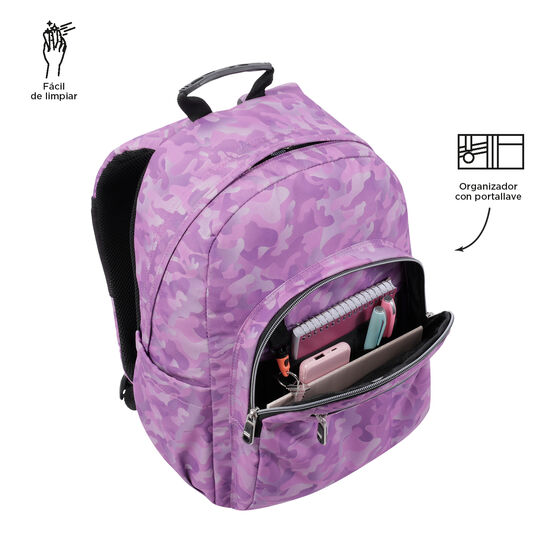 Mochila Acuarela - Camuflaje rosa image number 5