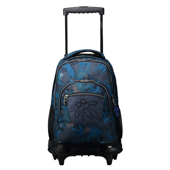Mochila escolar con ruedas Renglones Azul | Totto.es
