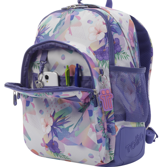 Mochila Crayoles - Flores lila image number 4