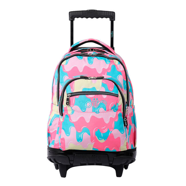 Mochila Escolar Con Ruedas Renglon Multicolor Totto 0qj con