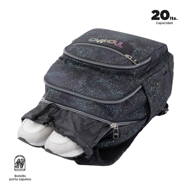 Mochila escolar salpicado color - Crayoles image number null