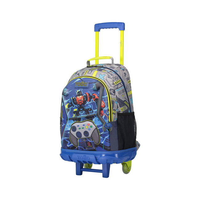 Mochila escolar con ruedas grande de videojuegos - Monark image number null