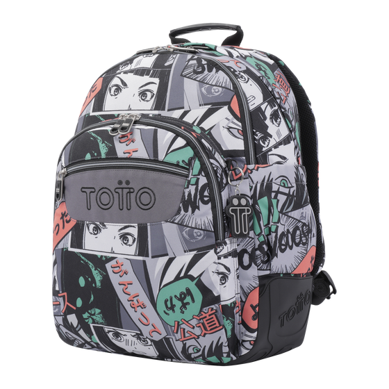 Mochila Crayoles Manga Gris Totto.es