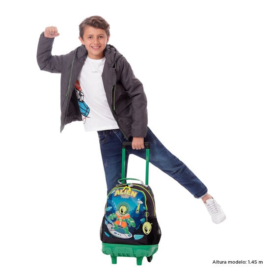 Pack Escolar Alien Cosmic X2 | Mochila de ruedas + Estuche image number 2