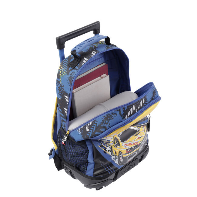 Mochila escolar con ruedas mediana de carreras de coches - Velocity image number null