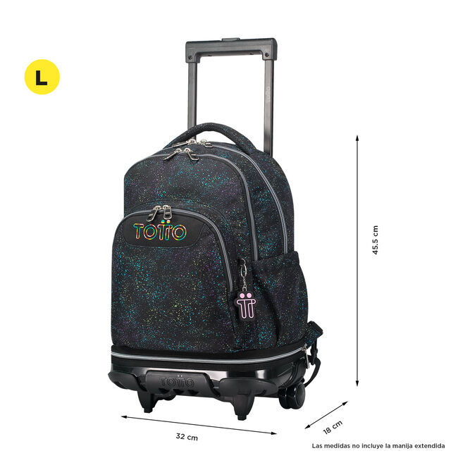 Mochila escolar ruedas desmontable salpicado color - Tiza image number null