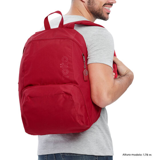 Mochila juvenil color rojo - Ometto image number 2