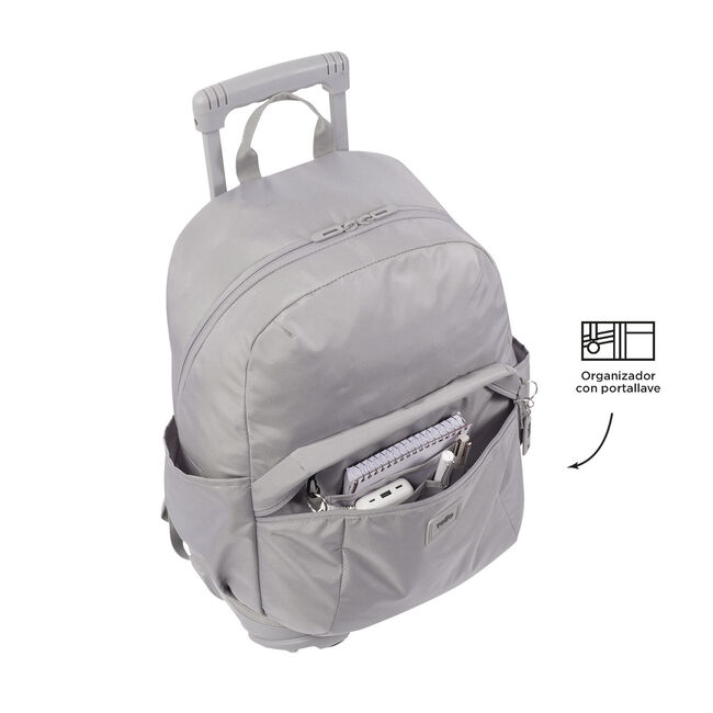 Mochila escolar con ruedas color gris - Trik L image number null
