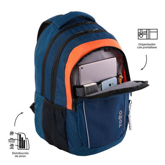 Mochila Titany - Azul y naranja image number 5