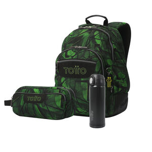Pack Escolar Jhony Jungle X3 | Mochila + 2 accesorios
