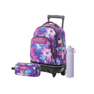 Pack Escolar Star Butterfly X3 | Mochila de ruedas desmontable + 2 accesorios