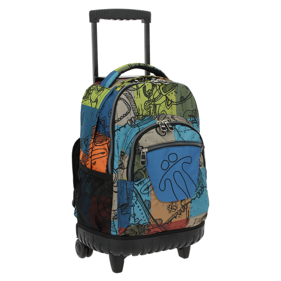 Mochila escolar con ruedas Renglones - 7T9 image number 2
