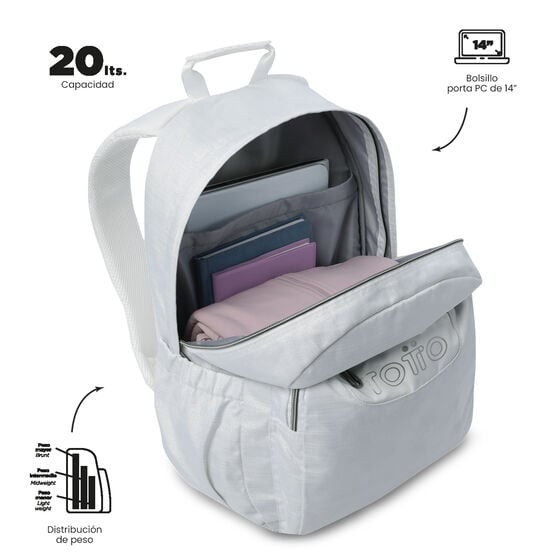 Mochila Acuarela Neo - White image number 5