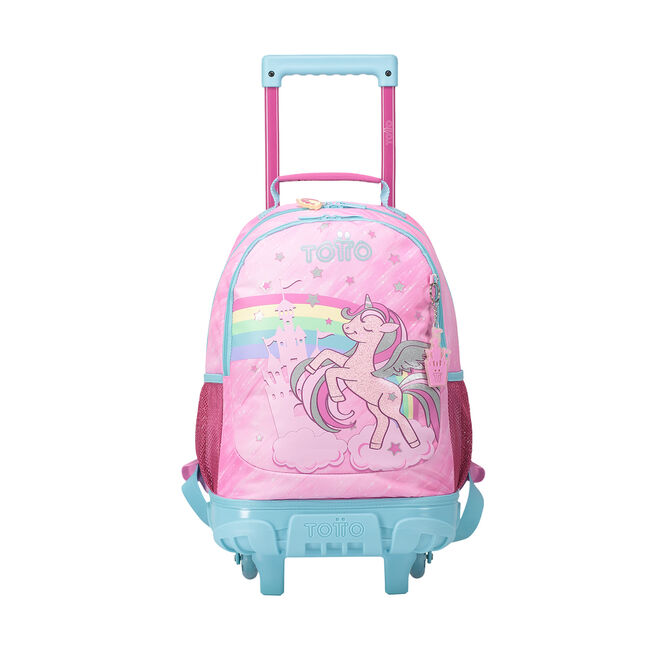 Encantada de conocerte animación peso Mochila escolar con ruedas mediana de fantasía y unicornio - Fantasy - ROSA  | Totto.es