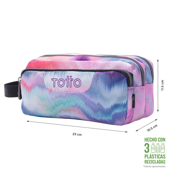 Estuche escolar eco-friendly tres compartimentos Agapec image number 2