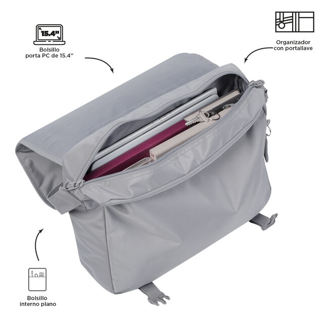 Bandolera Eco-Friendly color gris - Caspio image number null