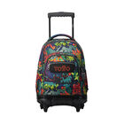 Mochila escolar con ruedas graffiti - Papel - Multicolor