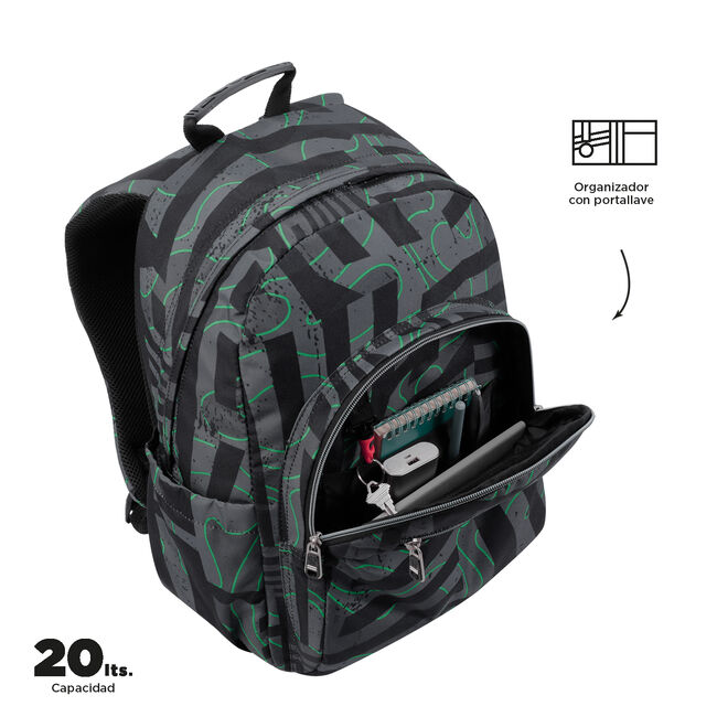 Mochila escolar tribu urbana - Acuarela image number null