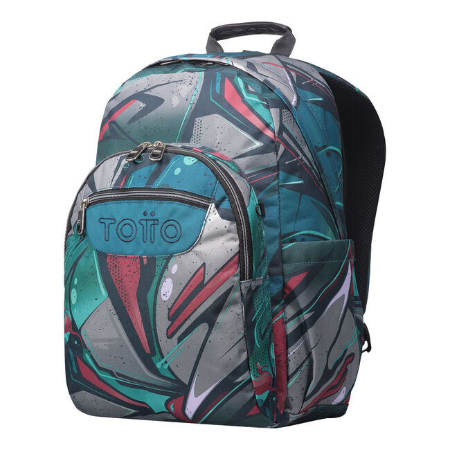 Mochila escolar adaptable a carro lienzo  eco-friendly - Acuareles image number null