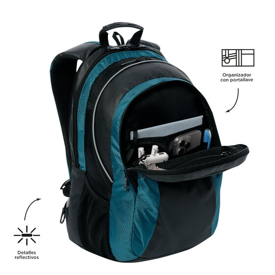 Mochila Teck 2.0 L - Negro/Azul image number 6