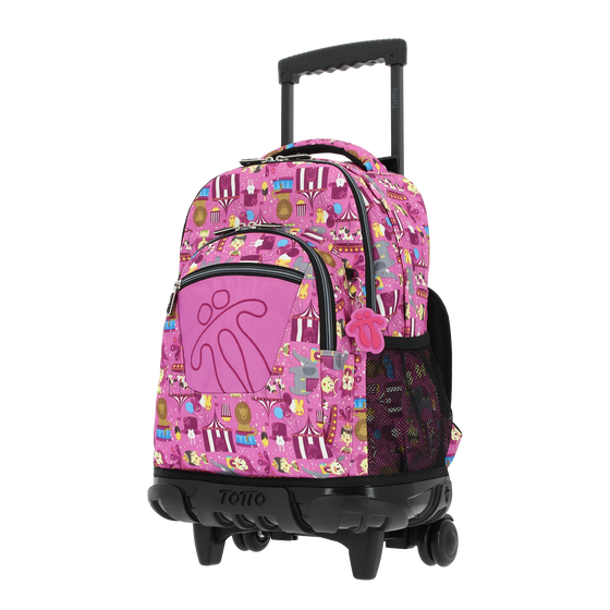 Mochila escolar con ruedas Renglones - 2I7 image number 3