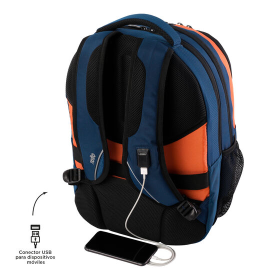 Mochila Titany - Azul y naranja image number 7