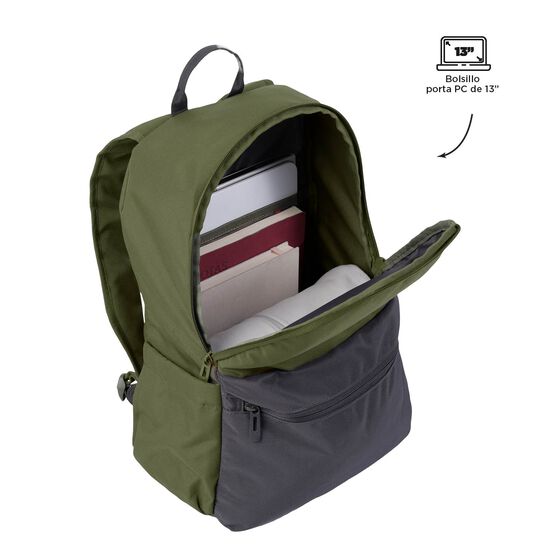 Mochila Dragonar - Gris y verde image number 5