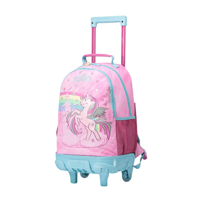 Mochila escolar con ruedas mediana de fantasía y unicornio - Fantasy image number null