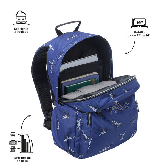 Mochila Acuareles - Dinosaurs Blue image number 4