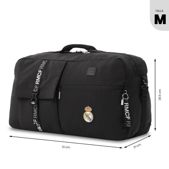 Bolsa de viaje mediana Real Madrid - Negro image number 4
