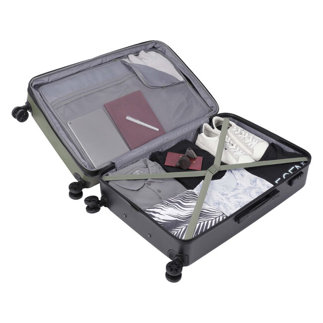 Maleta trolley grande color verde oscuro - Bazy + image number null