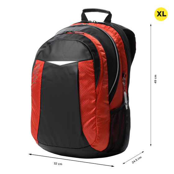 Mochila Teck - Negro/Rojo image number 2