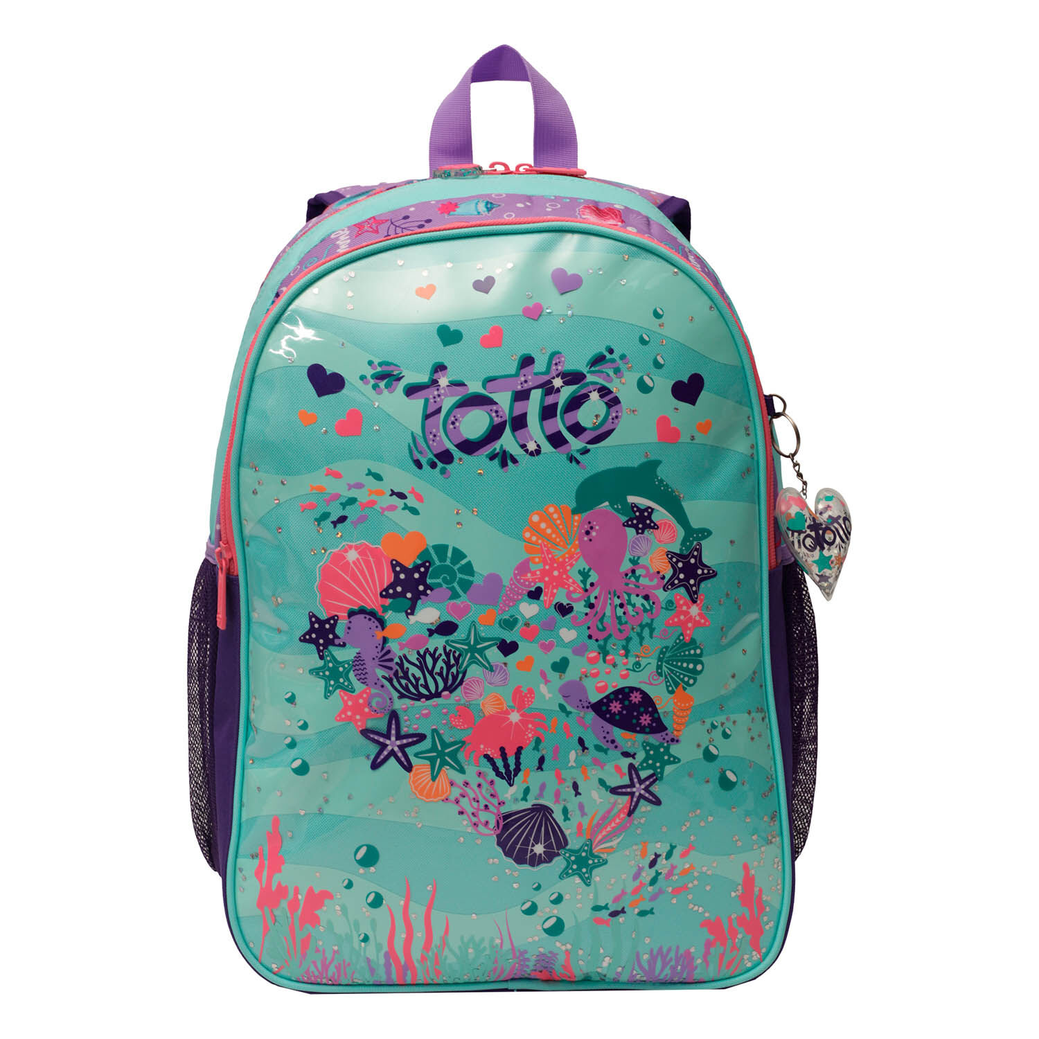 Mochila escolar grande Confetti Happy Morado Totto.es