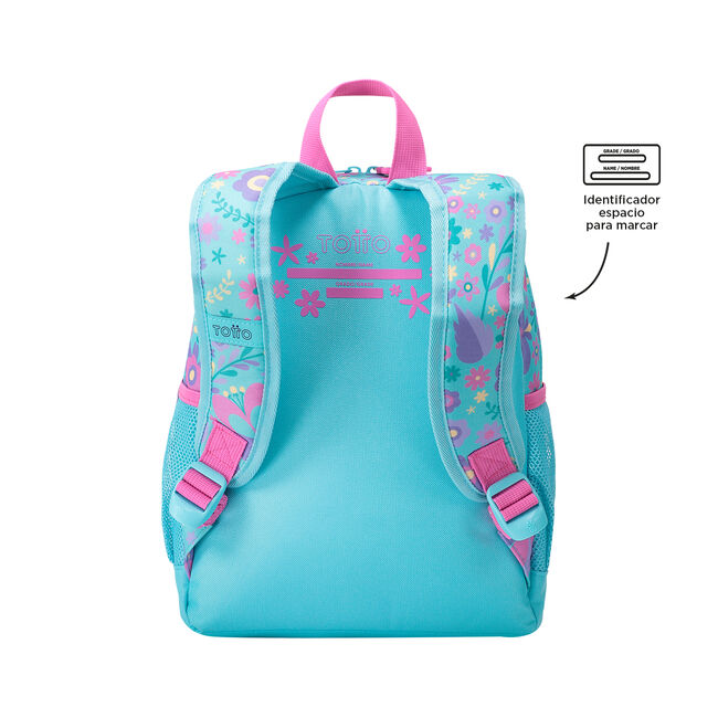 Mochila escolar pequeña de gatita y flores - Tropyglam image number null